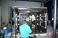 Puppenbau-Beim Dreh, ein Blick in die Backroehre