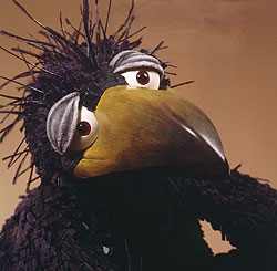 Puppenbau-Rabe Rudi Handpuppe,Siebenstein,ZDF