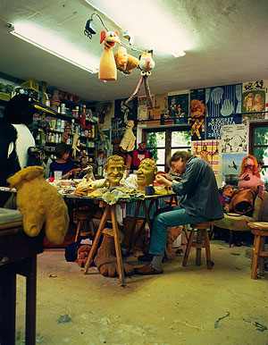 fabula-Filmpuppen,Blick in die Puppenbau-Werkstatt