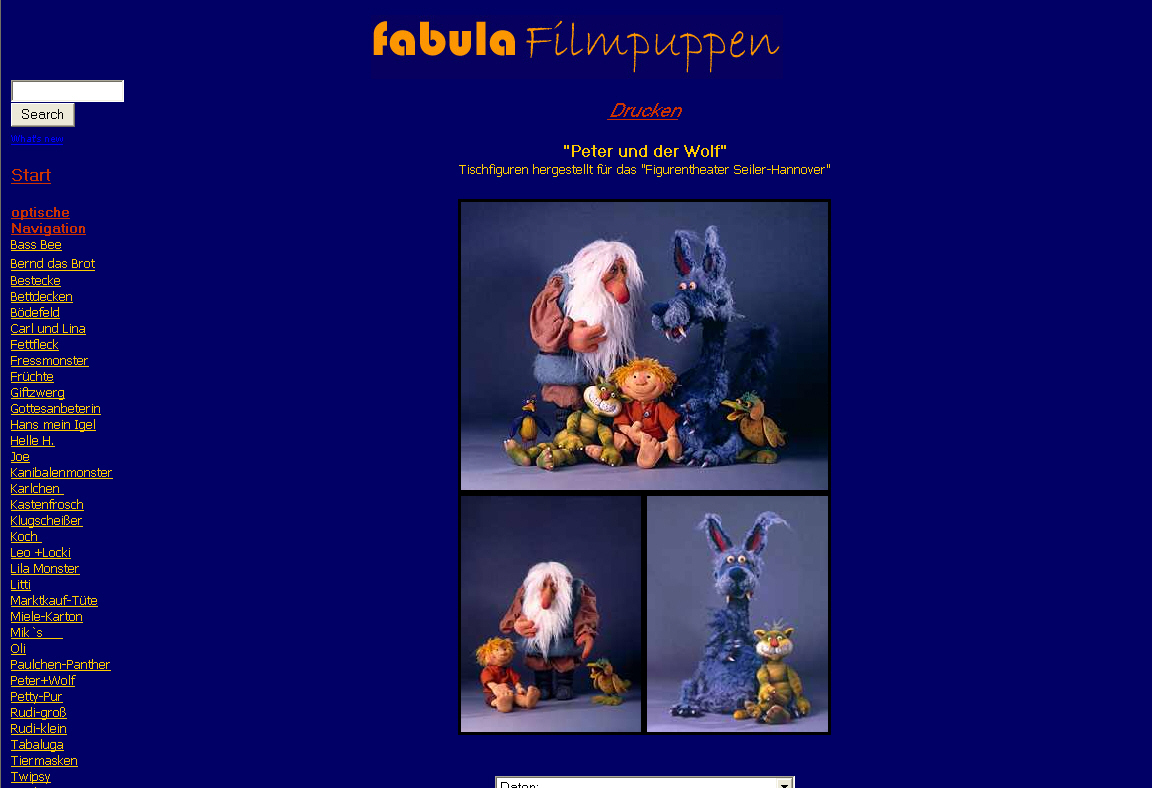 Puppenbau-Gruppenbild, Peter und der Wolf